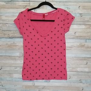 H&M Divided Heart/Crossbones Shirt Sz 36